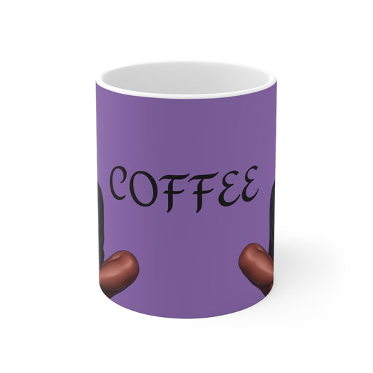 Coffee Please Mug | Cozy Girl Artwork Ceramic Coffee Cup | 11oz Stylish Drinkware | Dishwasher & Microwave Safe | Gift for Coffee Lovers