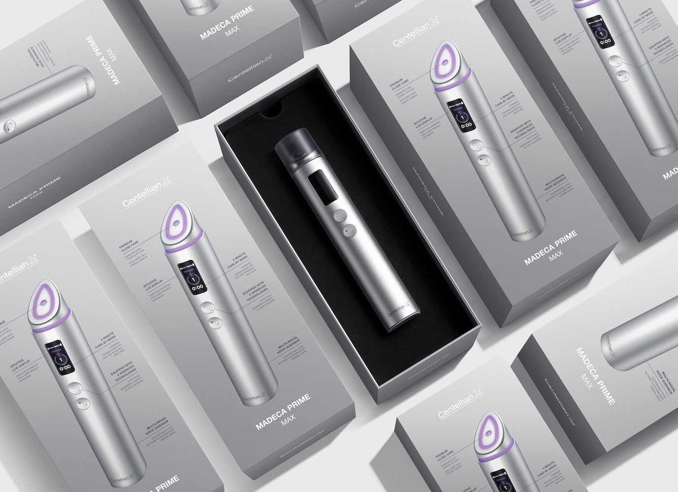 Madeca Prime Max by Centellian24 β Microcurrent LED Skincare Device (Silver or Lavender)