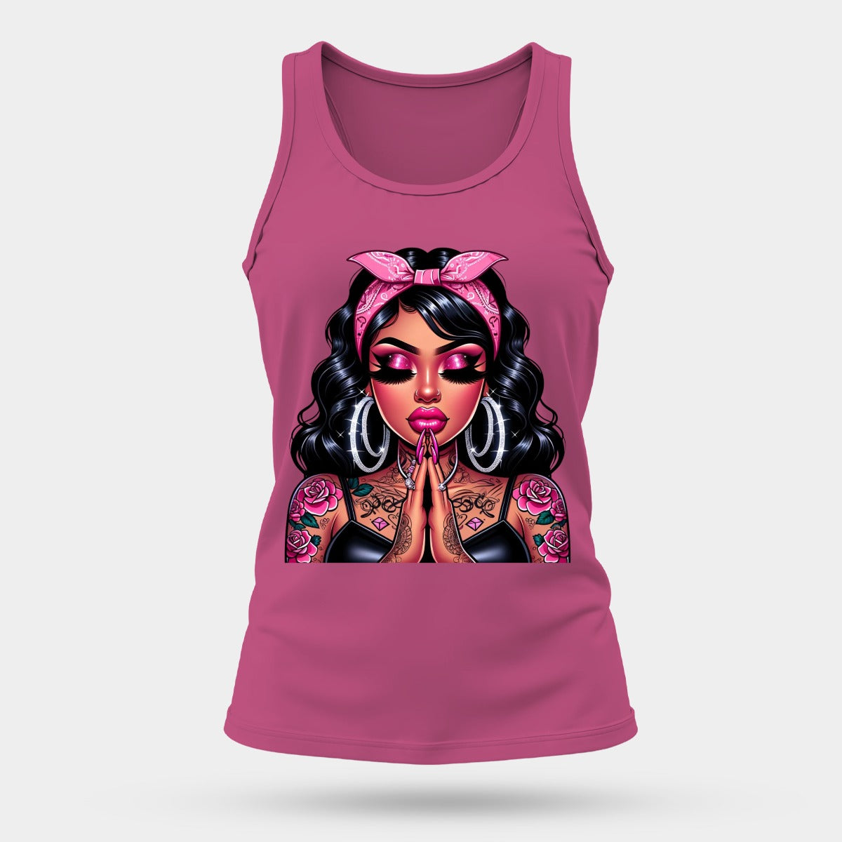 💖 Pink Bandida Girl – Chicana Sports Tank Top #1