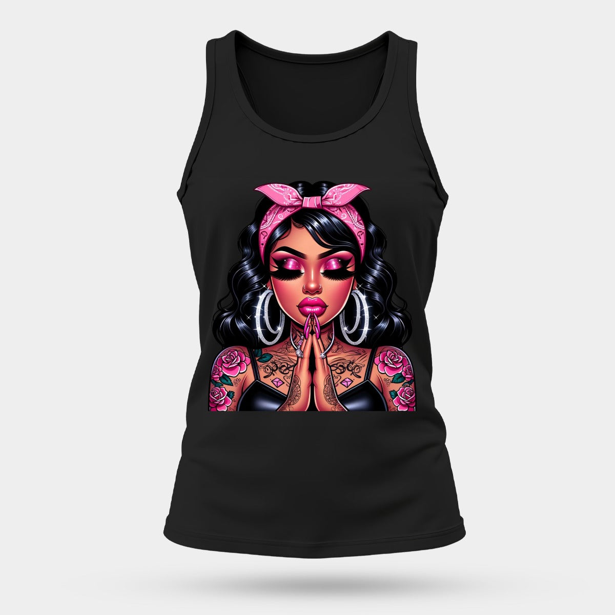 💖 Pink Bandida Girl – Chicana Sports Tank Top #1