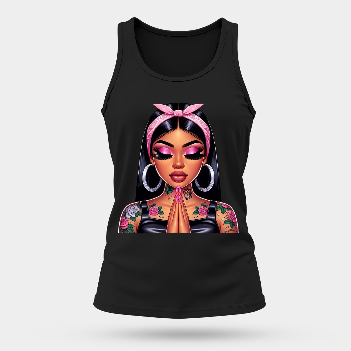💖 Pink Bandida Girl – Chicana Sports Tank Top #2