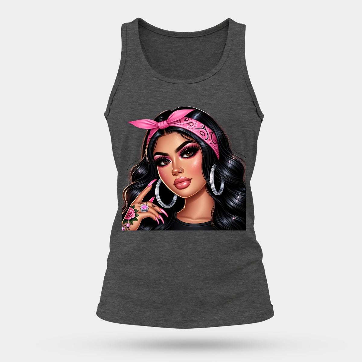 💖 Pink Bandida Girl – Chicana Sports Tank Top #4