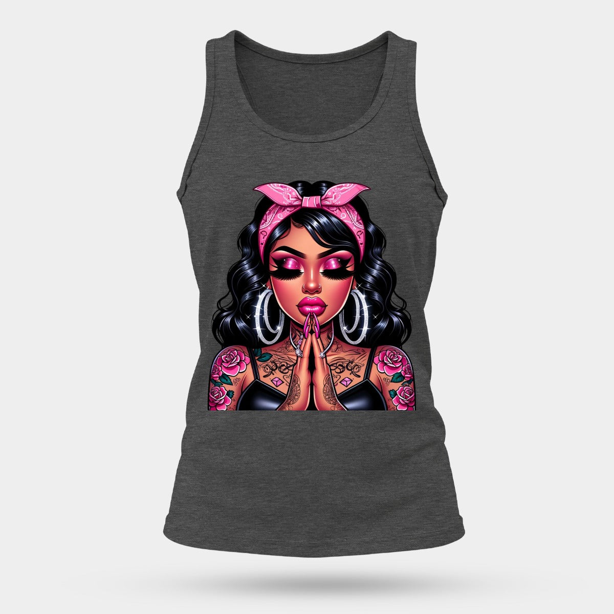 💖 Pink Bandida Girl – Chicana Sports Tank Top #1