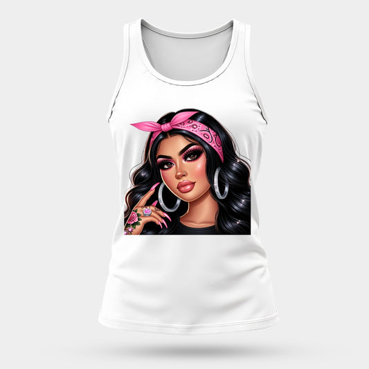 π Pink Bandida Girl β Chicana Sports Tank Top #4