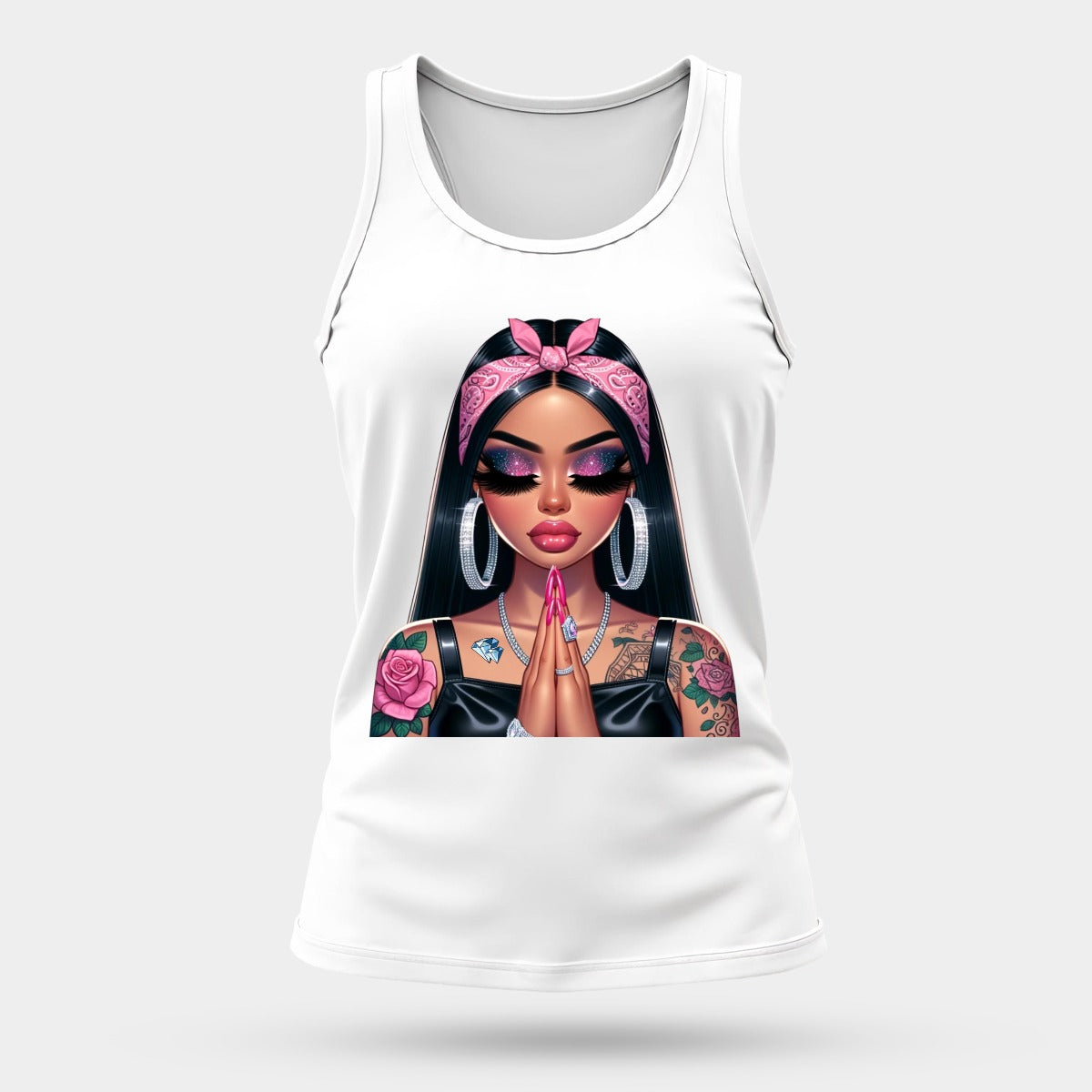 💖 Pink Bandida Girl – Chicana Sports Tank Top #3