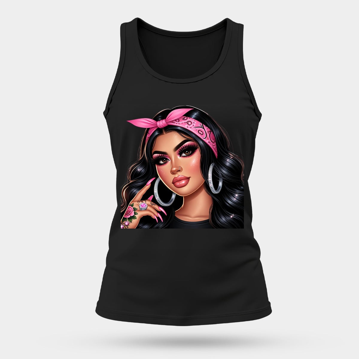 💖 Pink Bandida Girl – Chicana Sports Tank Top #4
