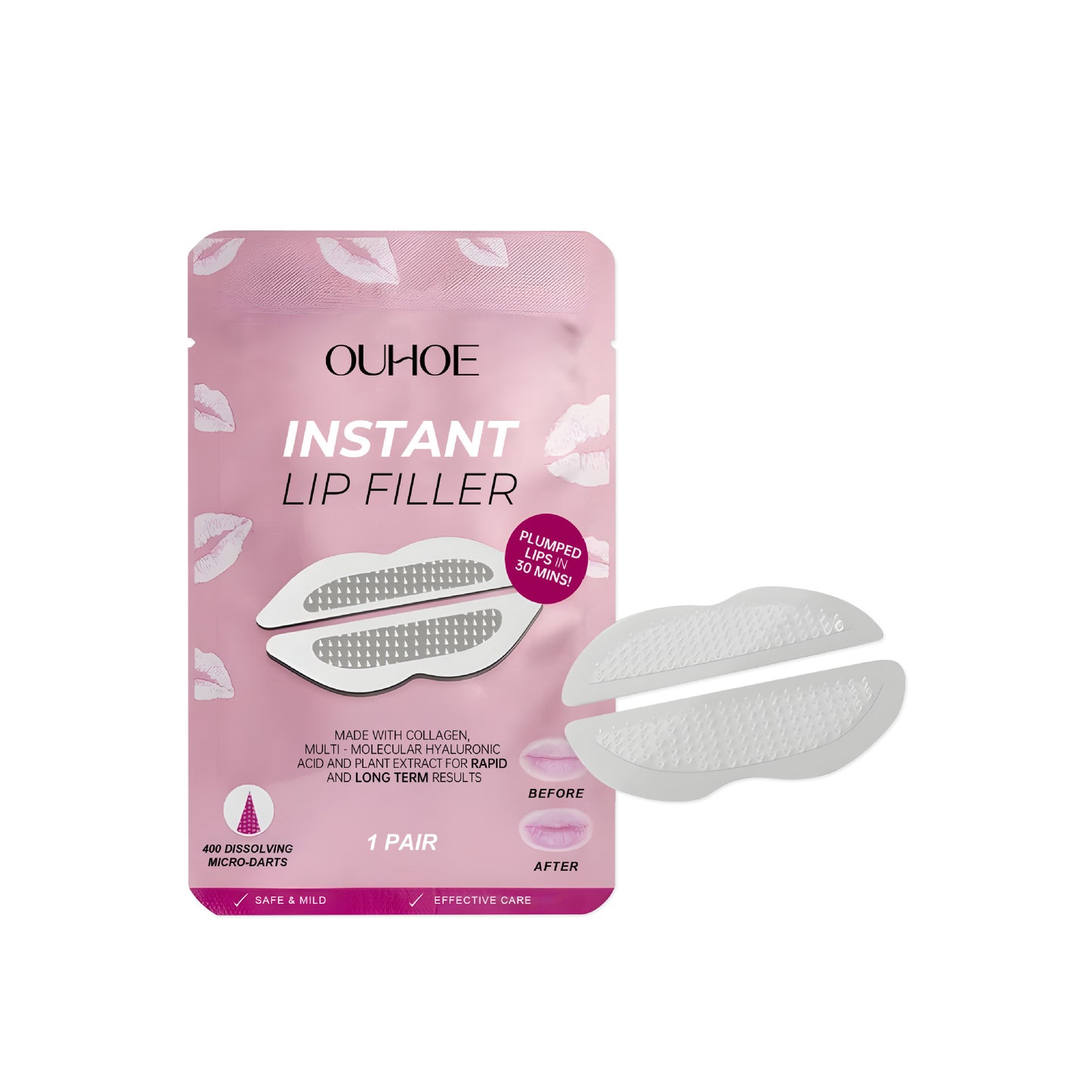 π Microneedle Lip Patches β Instant Lip Plumping & Smile Line Smoother
