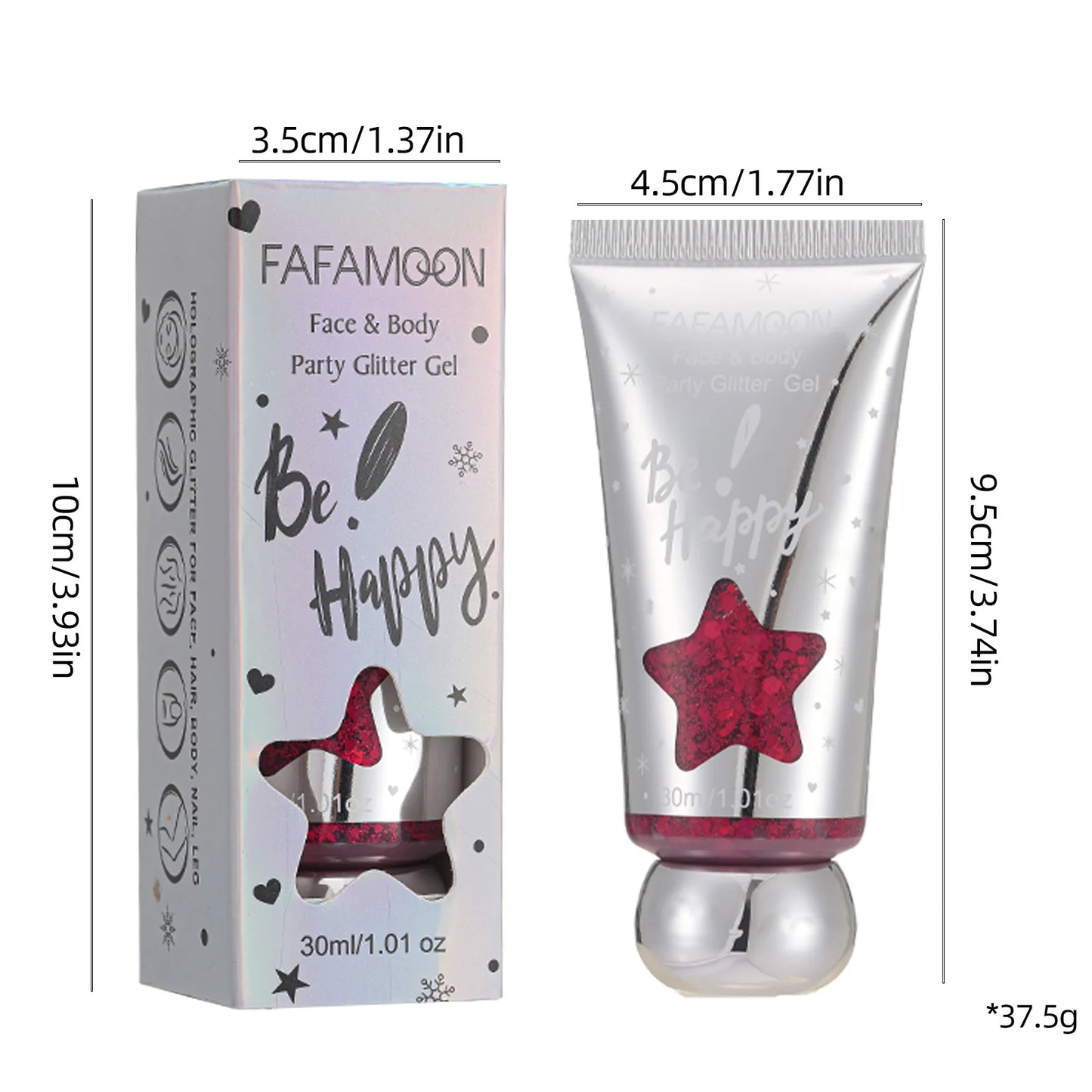 🌈 Festival Glow Glitter Gel – Rave-Ready Sparkle for Hair & Skin