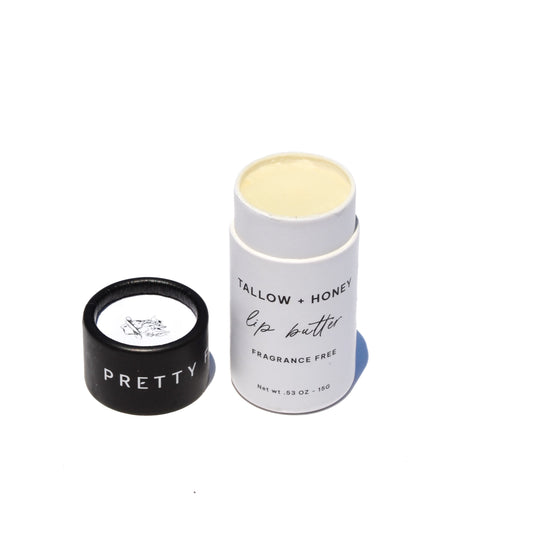 Tallow + Honey Lip Butter in Eco-Friendly Travel Tubes