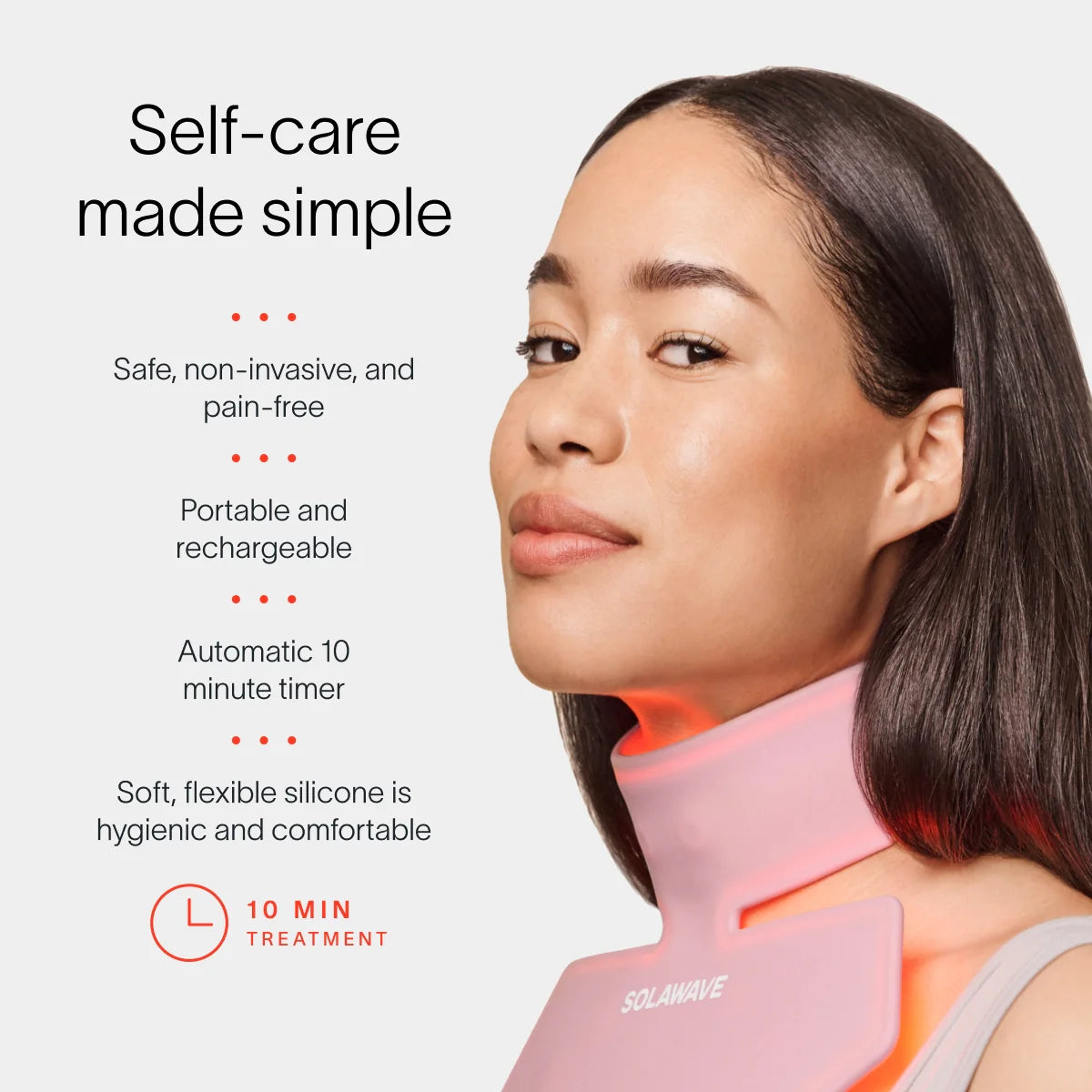 Solawave Neck & Chest LED Mask w/ LightBoost Cream Kit