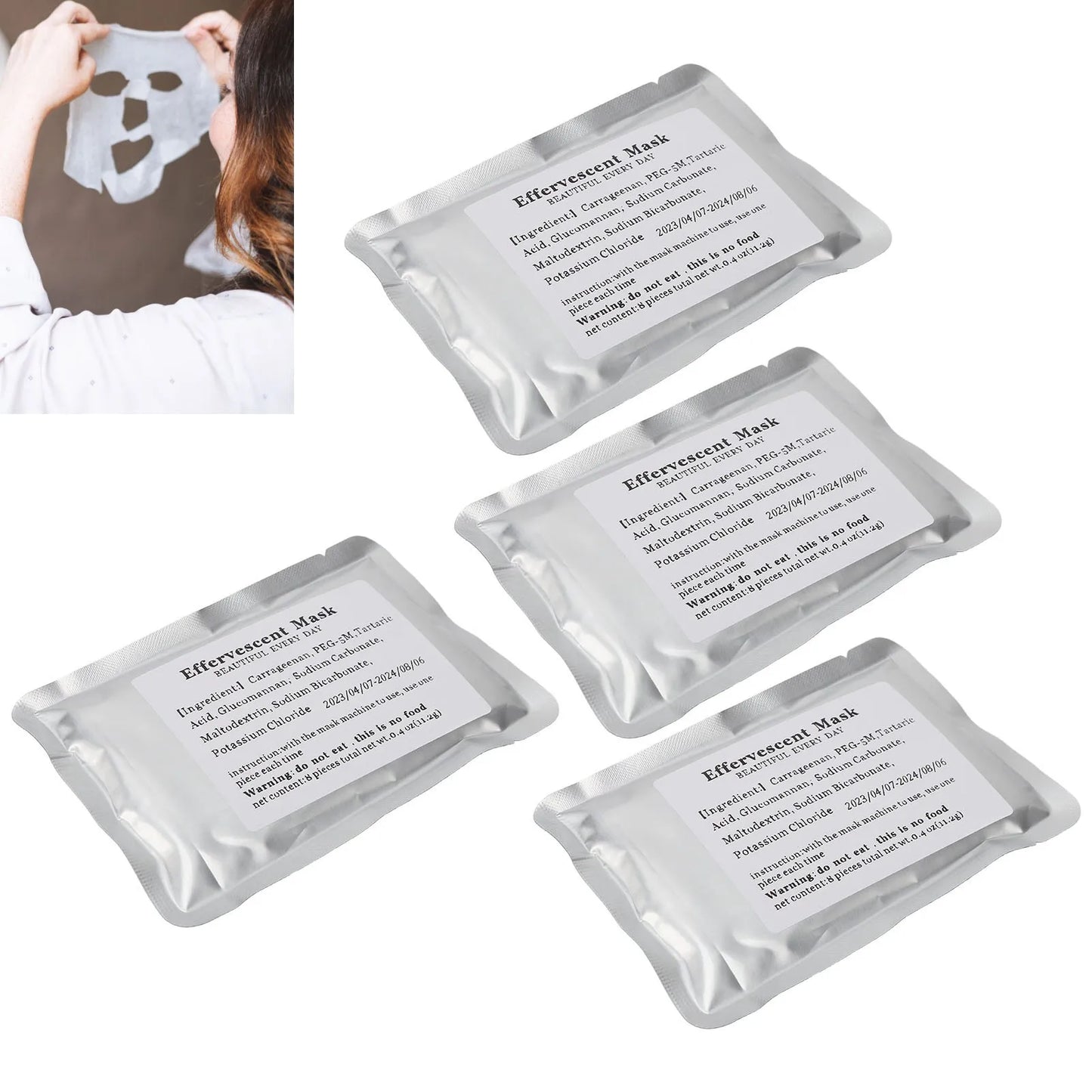 π§ͺ 32pcs Collagen Mask Effervescent Tablets β DIY Skin Care for Facial Mask Maker Machines