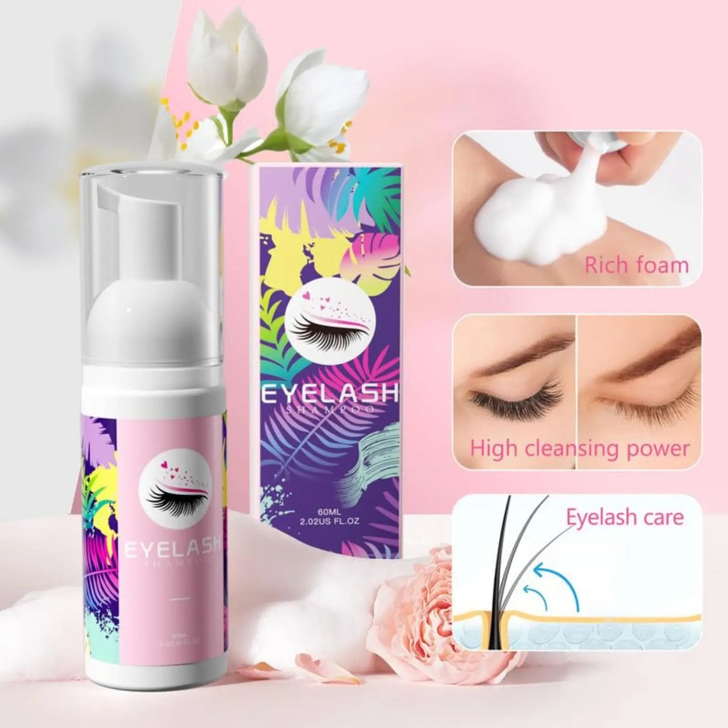 π DIY Lash Cleaning Kit β Lash Shampoo, Fan, Brushes & More (Pink)