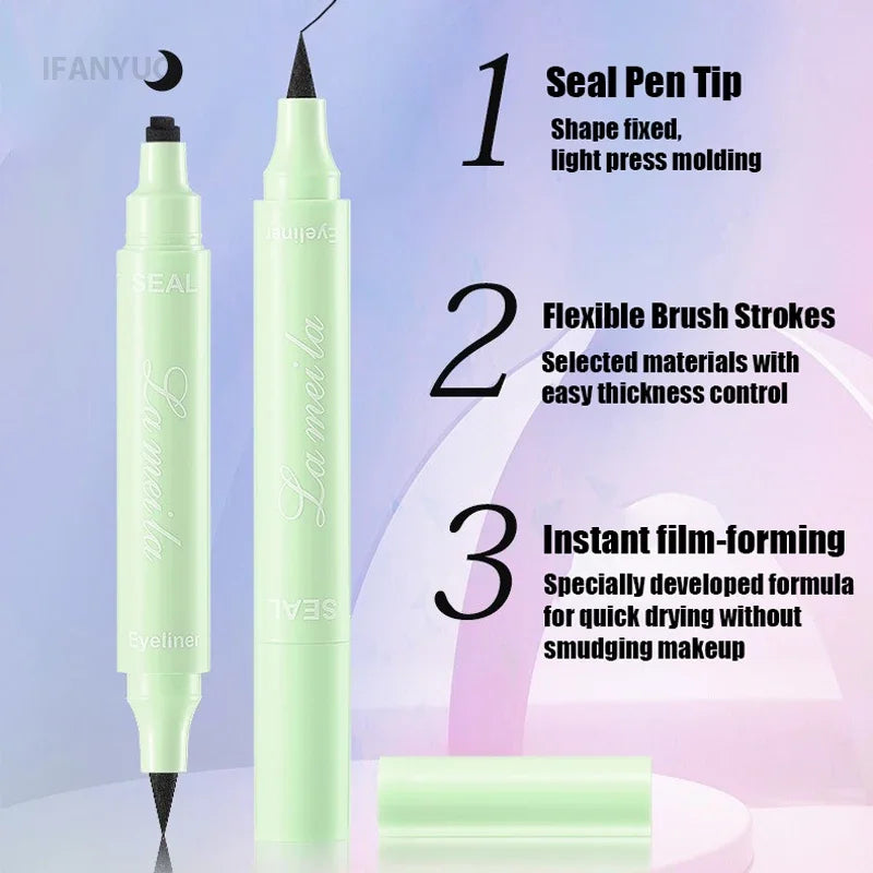 🖤 Glam Stamp Eyeliner Duo – Liquid Liner & Festival Stamp in 6 Designs