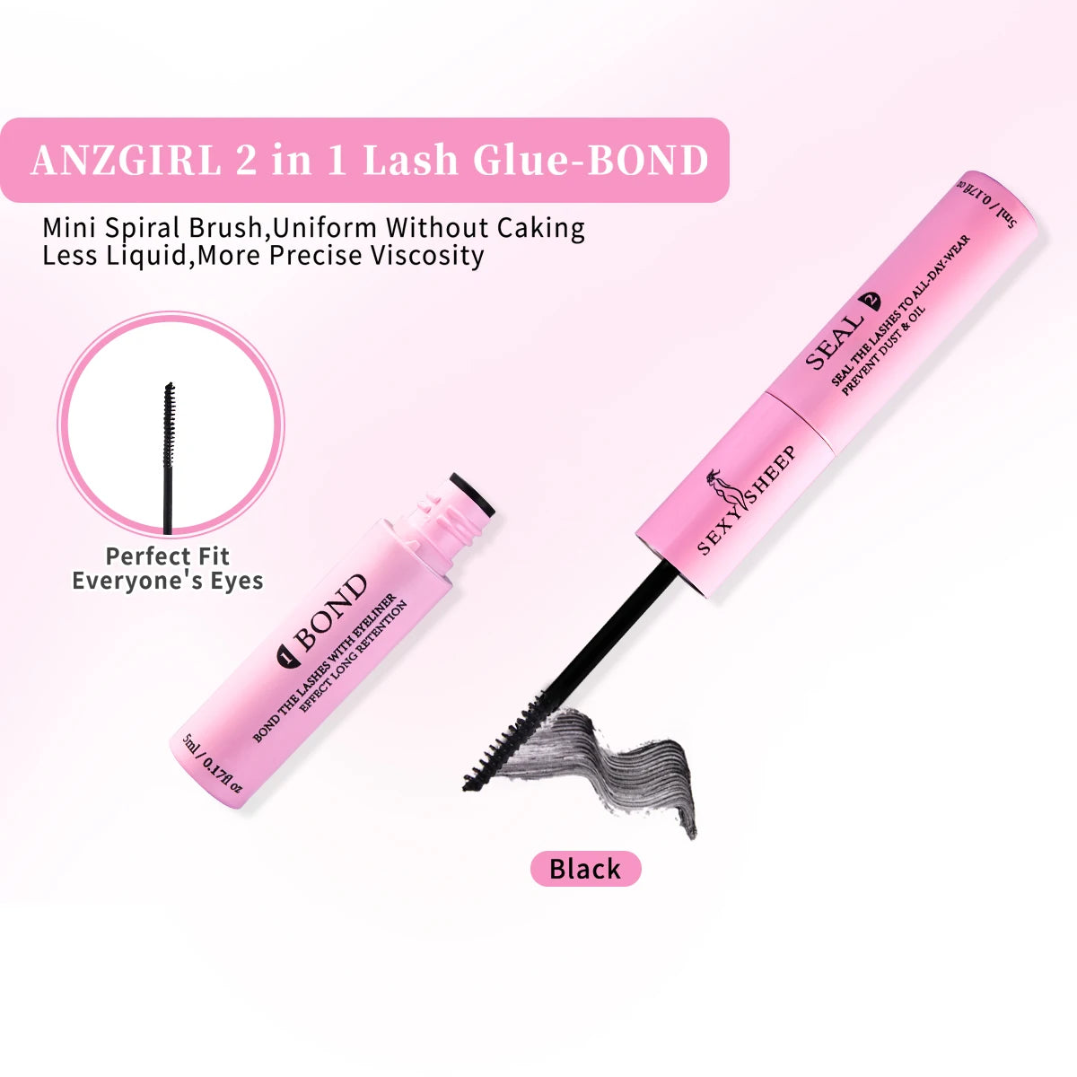 ποΈ DIY Lash Extension Kit β 600pc Cluster Lashes (Natural Black + Rainbow Color Mix)