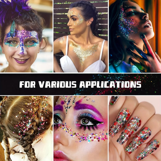 β¨ Festival Holographic Glitter β Multi-Use Chunky Sparkle