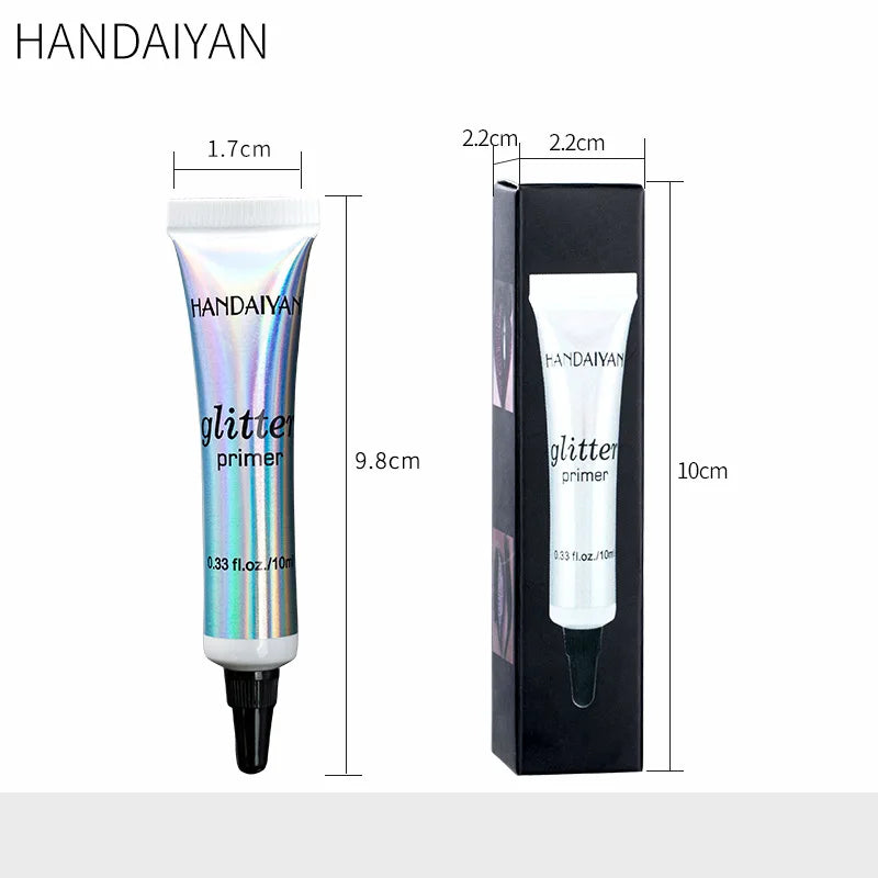 π Long-Lasting Luxe Glitter Primer for Eyeshadow & Face Makeup