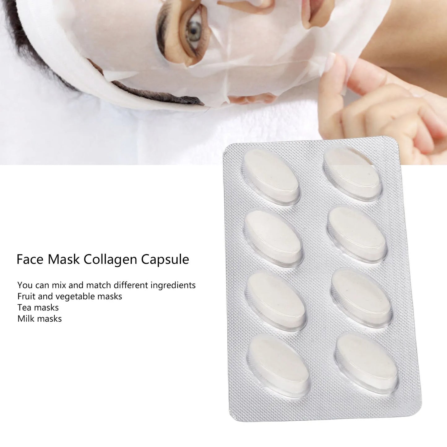 π§ͺ 32pcs Collagen Mask Effervescent Tablets β DIY Skin Care for Facial Mask Maker Machines