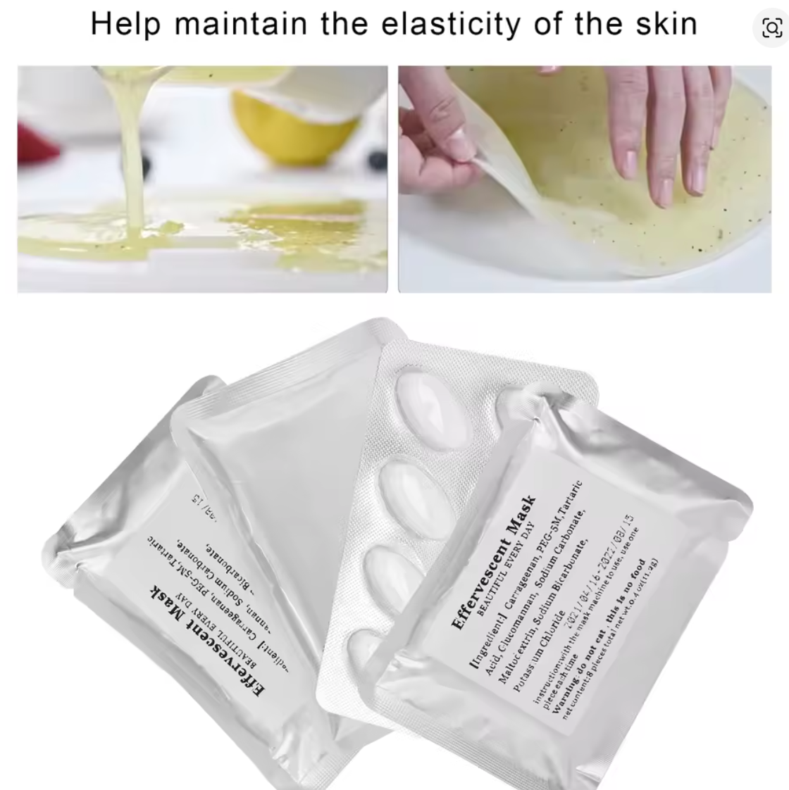 π§ͺ 32pcs Collagen Mask Effervescent Tablets β DIY Skin Care for Facial Mask Maker Machines