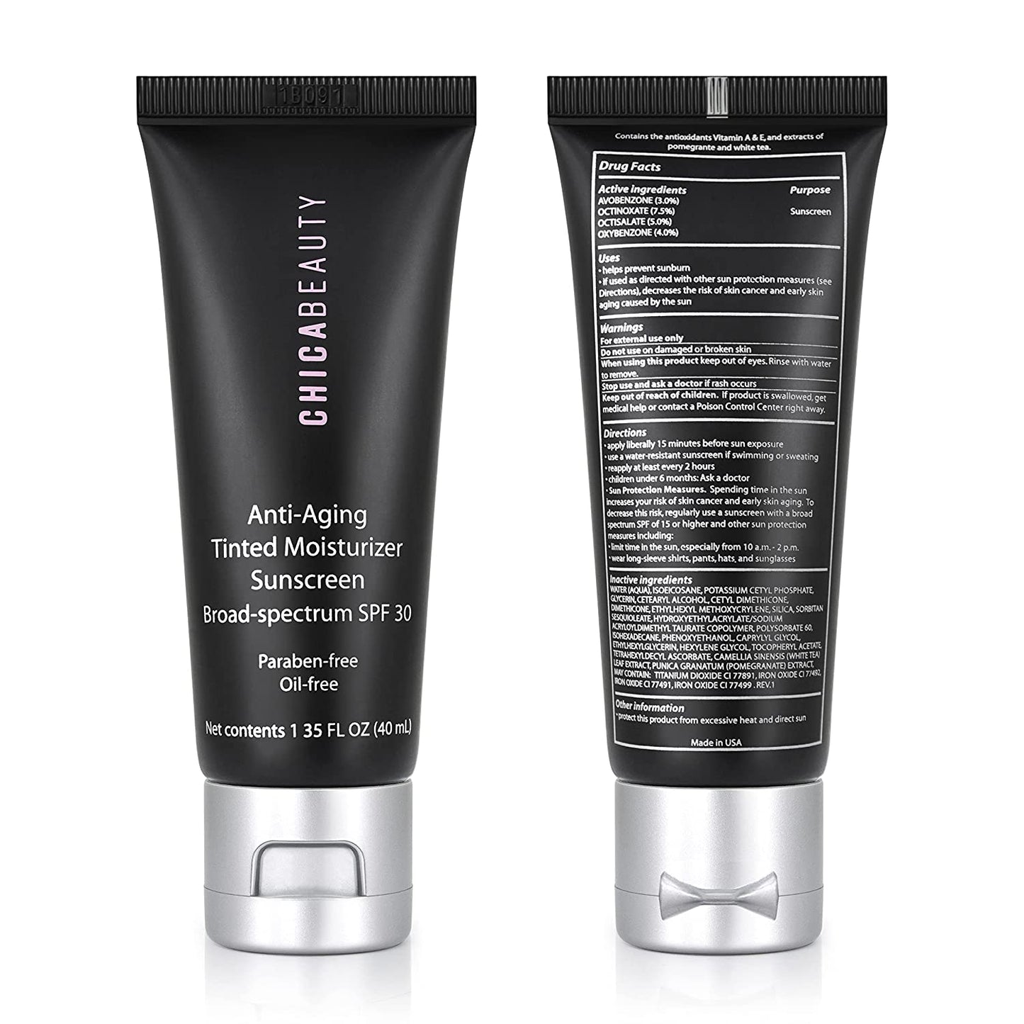 Chica Beauty Anti-Aging Tinted Moisturizer Sunscreen Broad-Spectrum SPF 30