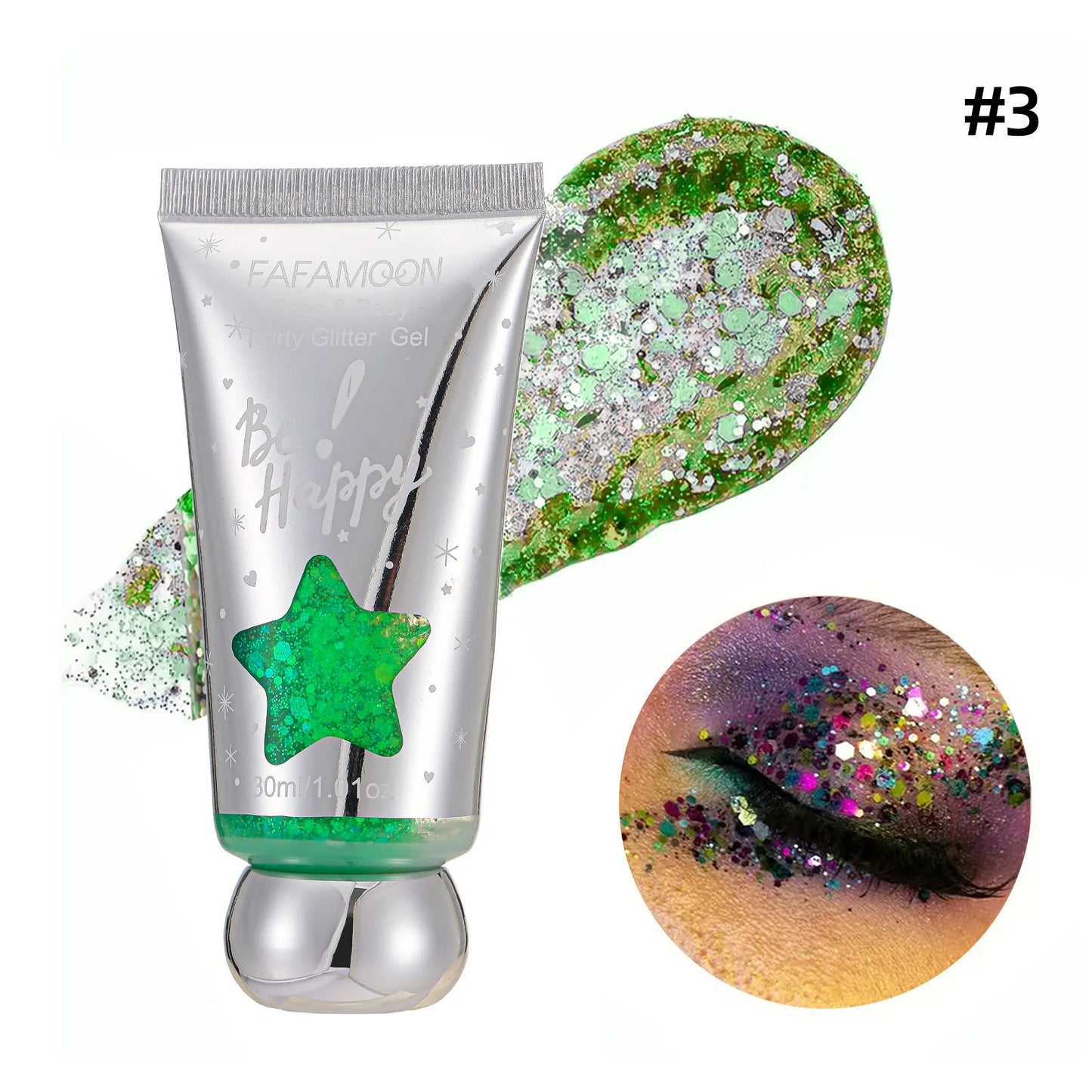 🌈 Festival Glow Glitter Gel – Rave-Ready Sparkle for Hair & Skin