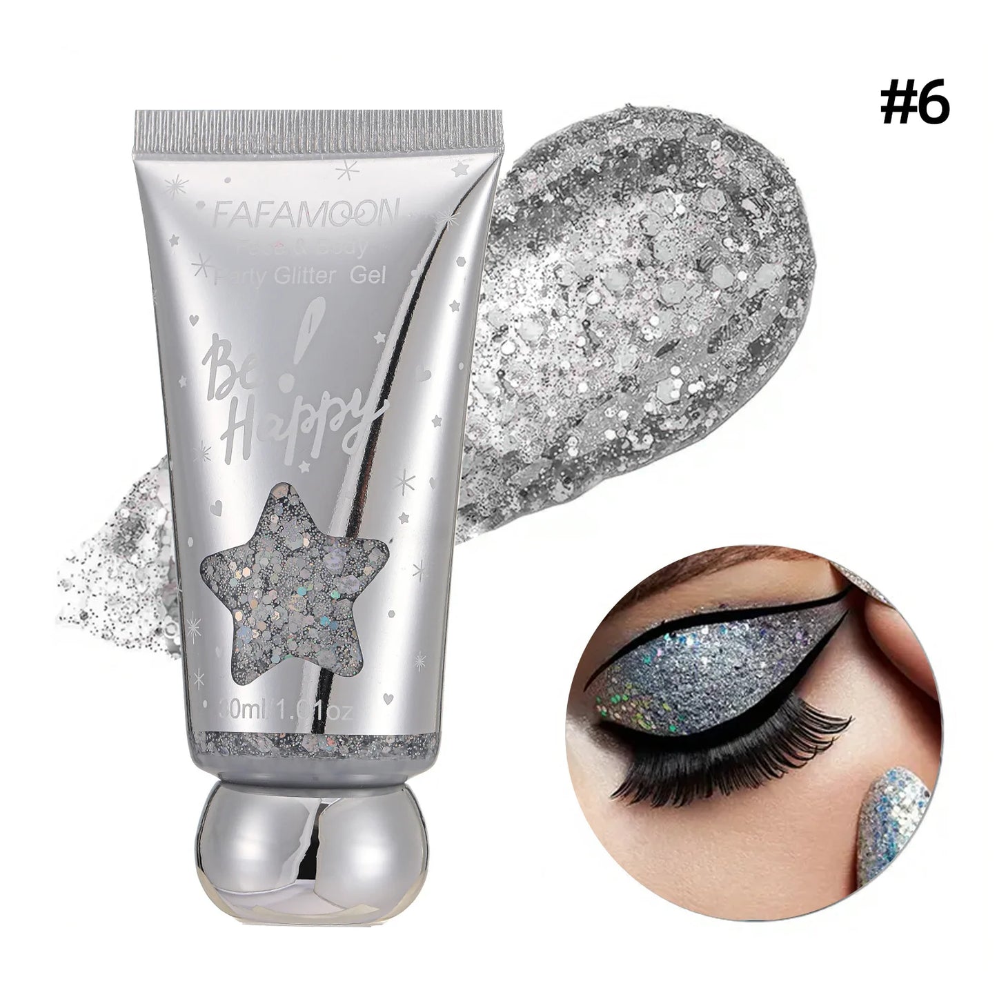 🌈 Festival Glow Glitter Gel – Rave-Ready Sparkle for Hair & Skin