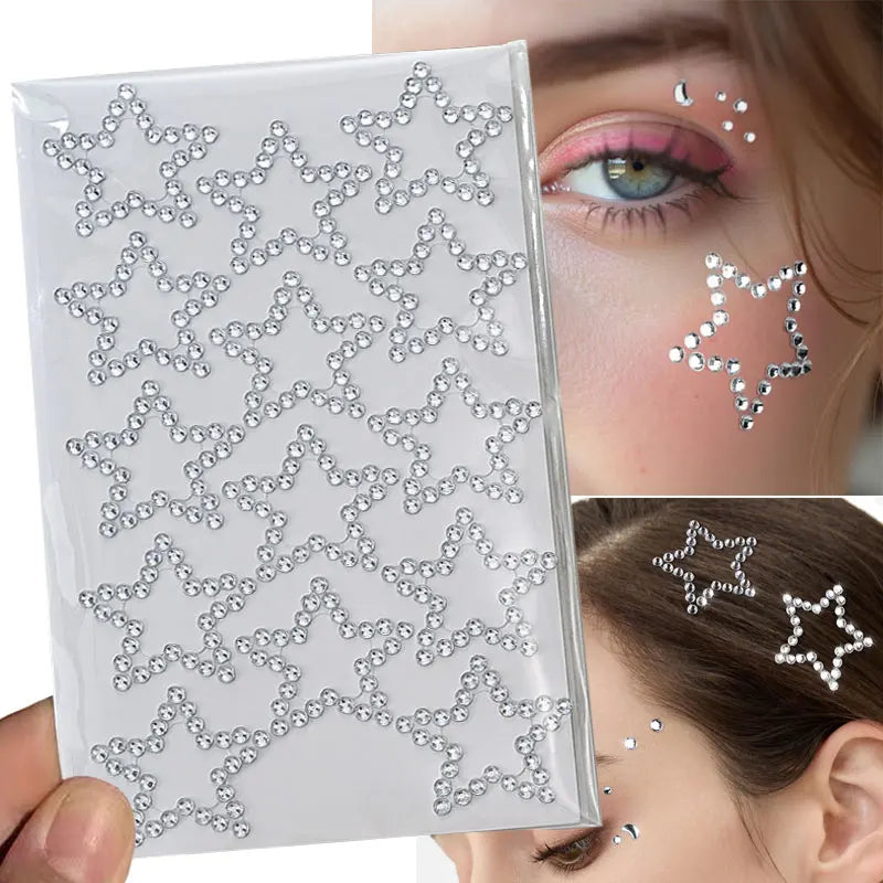 π Rainbow Face Gem Stickers β Sparkle Tattoo Set for Festivals, Makeup & More β¨