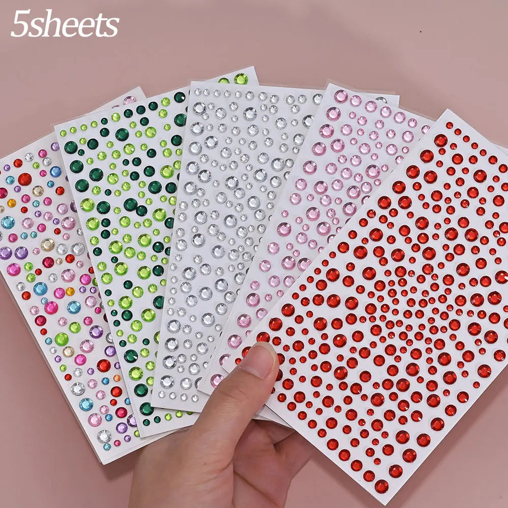 π Rainbow Face Gem Stickers β Sparkle Tattoo Set for Festivals, Makeup & More β¨
