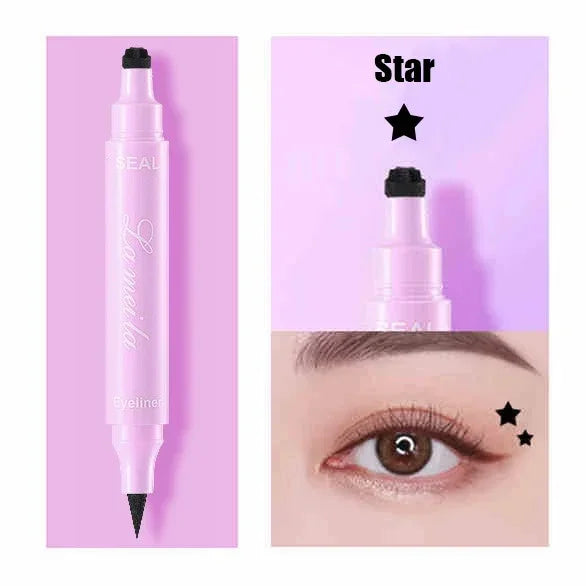 🖤 Glam Stamp Eyeliner Duo – Liquid Liner & Festival Stamp in 6 Designs