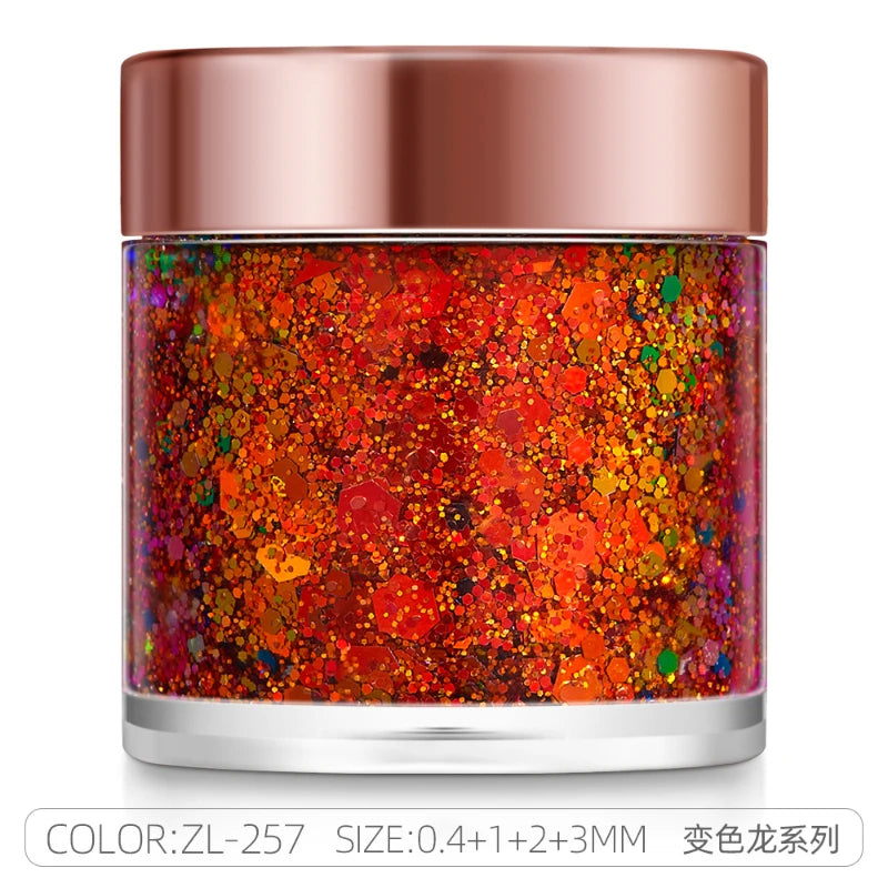 π Holographic Festival Glitter Gel for Face, Body & Hair | Long-Lasting Party Makeup
