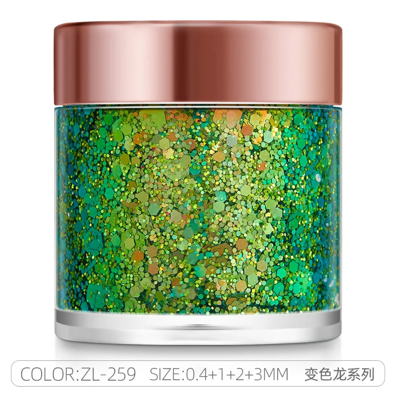 π Holographic Festival Glitter Gel for Face, Body & Hair | Long-Lasting Party Makeup