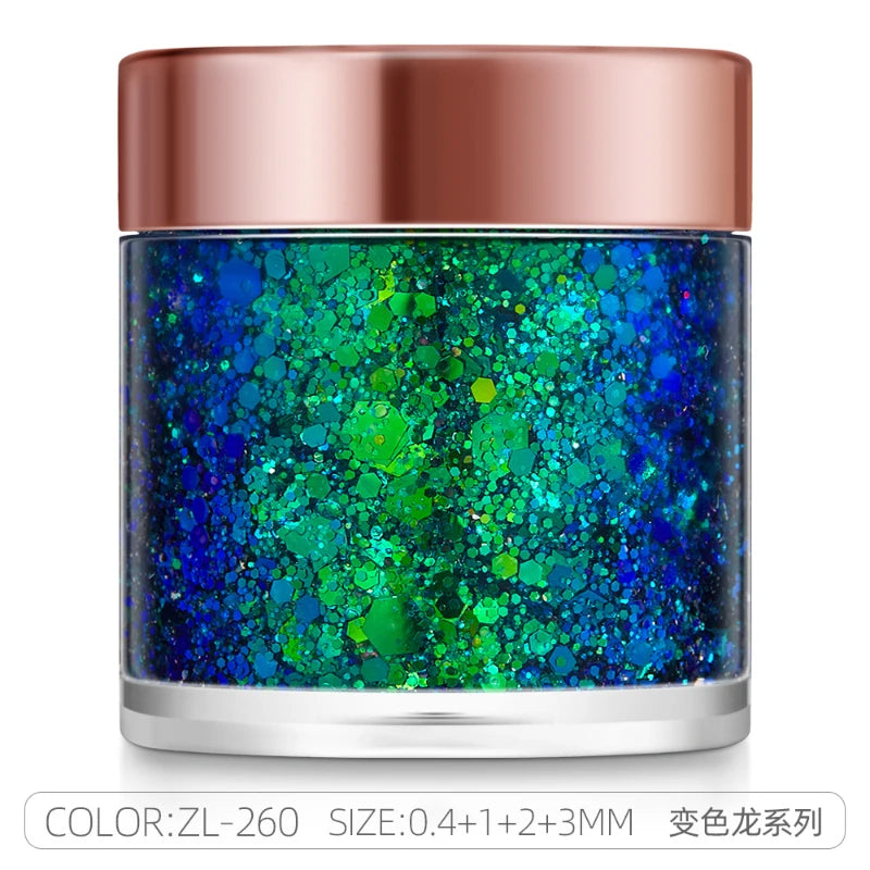 π Holographic Festival Glitter Gel for Face, Body & Hair | Long-Lasting Party Makeup