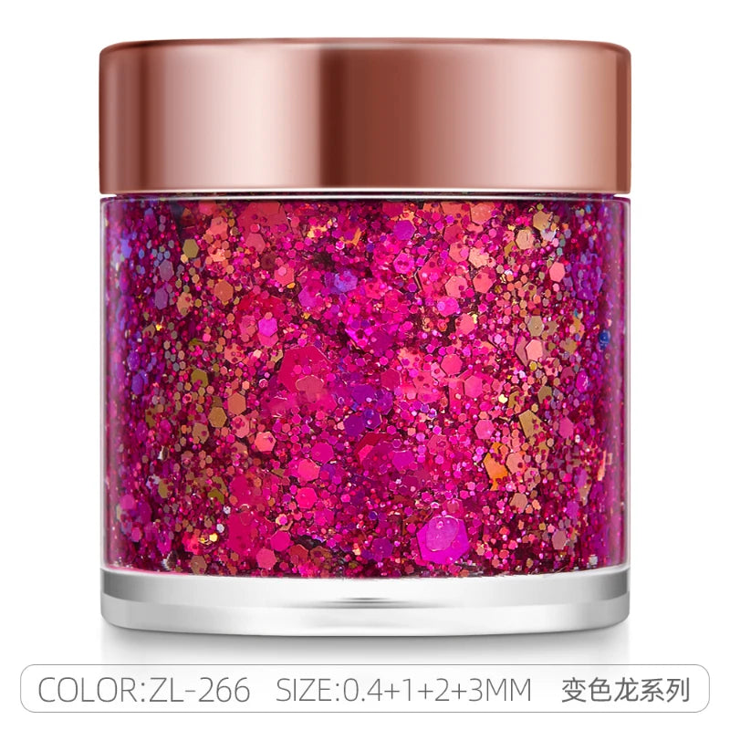 π Holographic Festival Glitter Gel for Face, Body & Hair | Long-Lasting Party Makeup