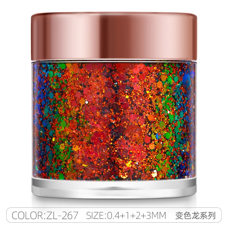 π Holographic Festival Glitter Gel for Face, Body & Hair | Long-Lasting Party Makeup