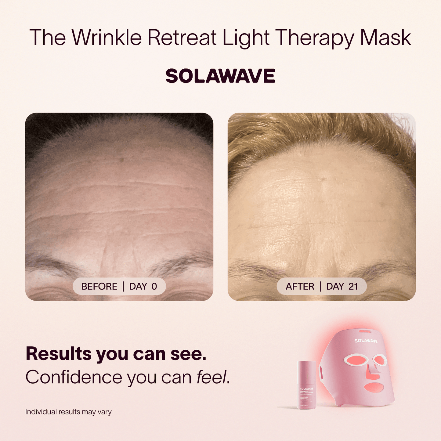 Solawave Wrinkle Retreat Face Mask & LightBoost Serum Kit