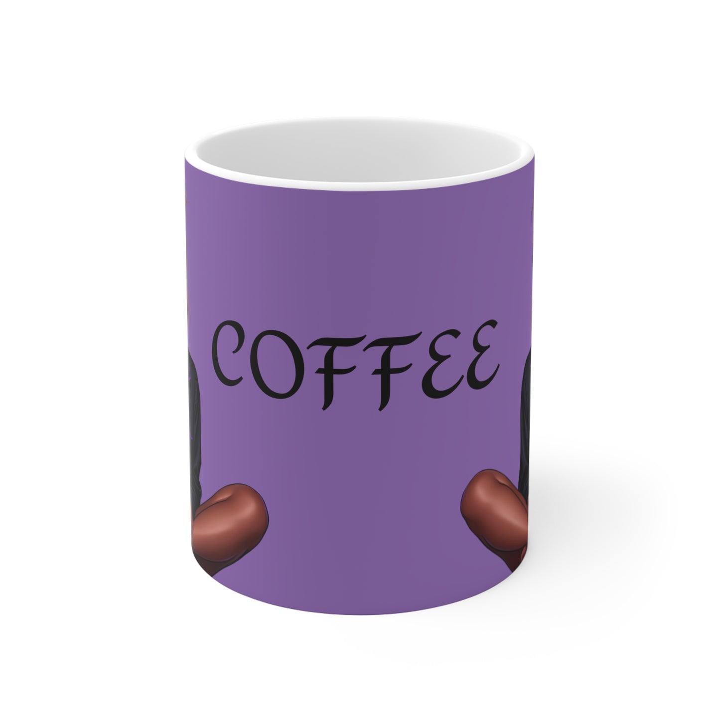 Coffee Please Mug | Cozy Girl Artwork Ceramic Coffee Cup | 11oz Stylish Drinkware | Dishwasher & Microwave Safe | Gift for Coffee Lovers