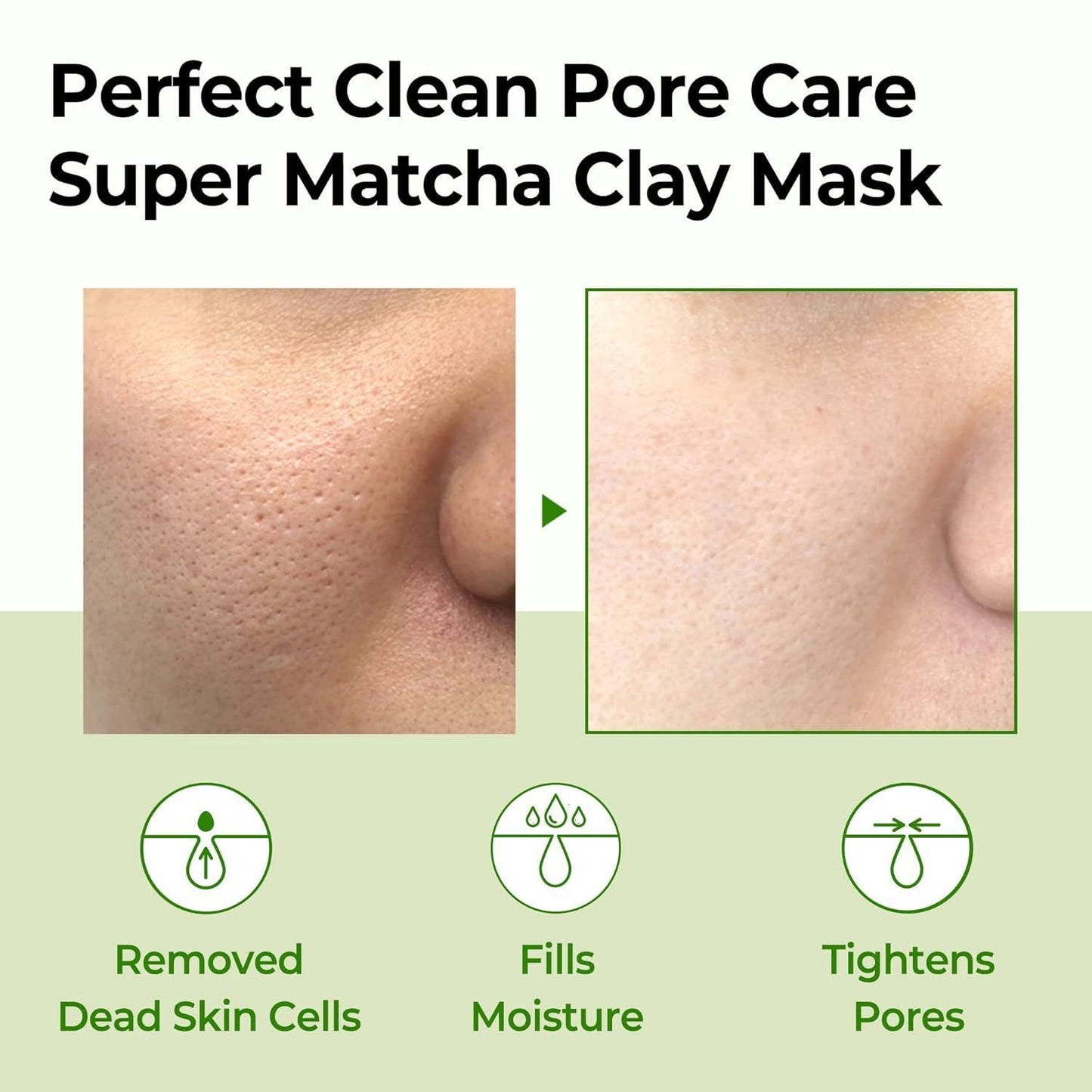 🍵 Super Matcha Pore Clean Clay Mask (100g) – Deep Pore Purifying Clay Mask