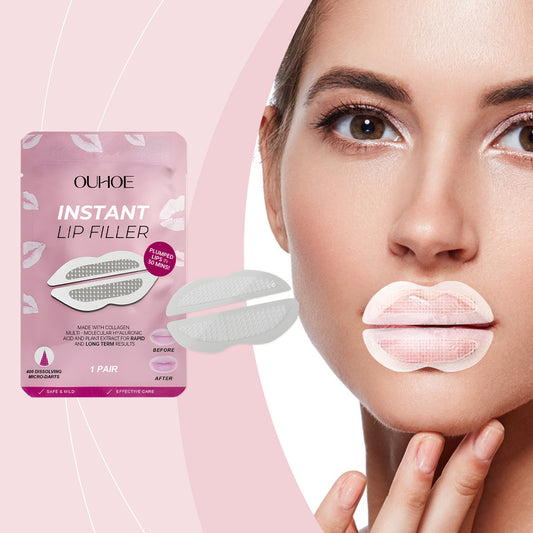 👄 Microneedle Lip Patches – Instant Lip Plumping & Smile Line Smoother