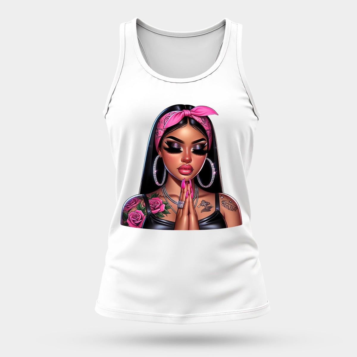 💖 Pink Bandida Girl – Chicana Sports Tank Top #5