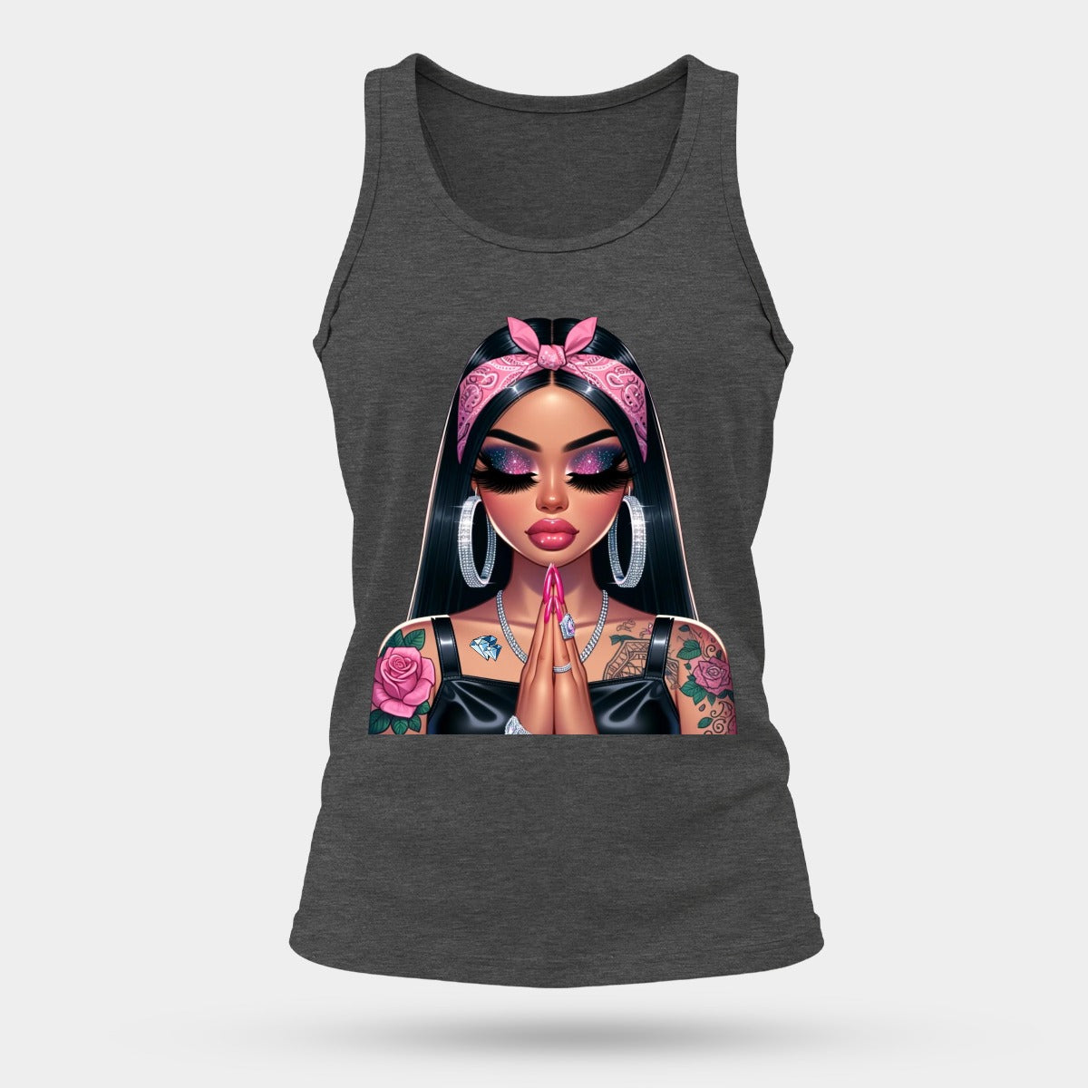 💖 Pink Bandida Girl – Chicana Sports Tank Top #3