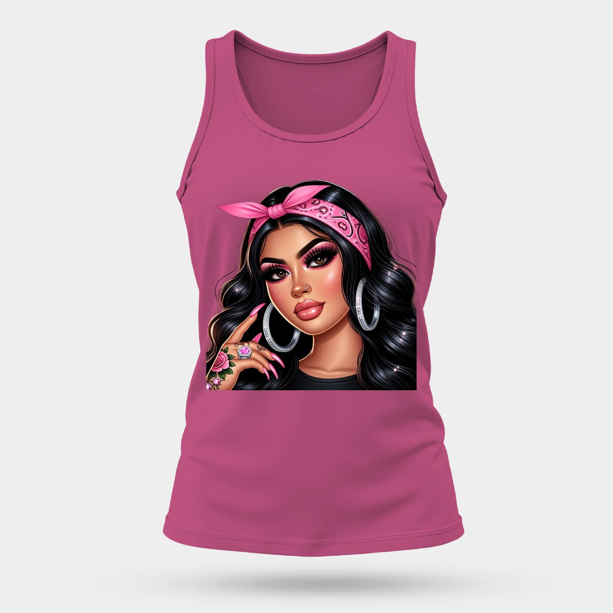 💖 Pink Bandida Girl – Chicana Sports Tank Top #4