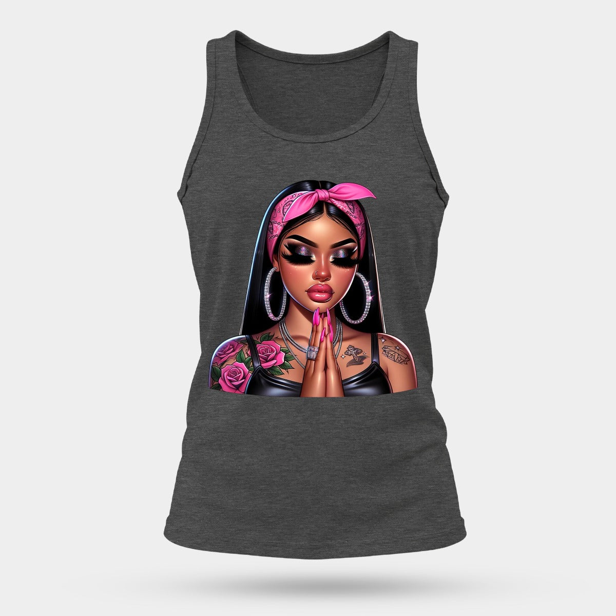 💖 Pink Bandida Girl – Chicana Sports Tank Top #5