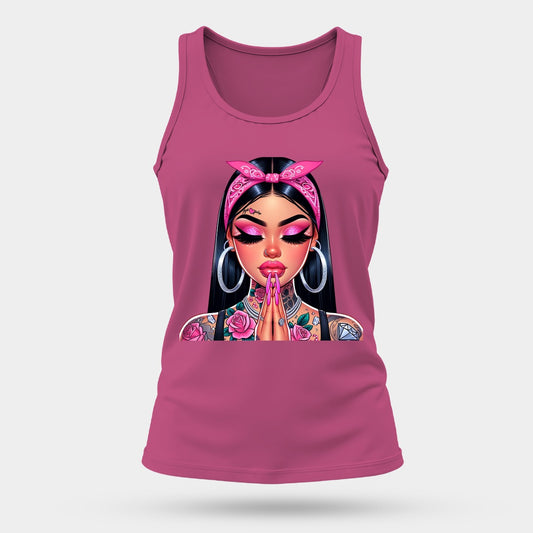 💖 Pink Bandida Girl – Chicana Sports Tank Top #6