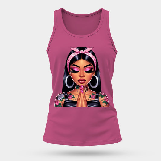 💖 Pink Bandida Girl – Chicana Sports Tank Top #2