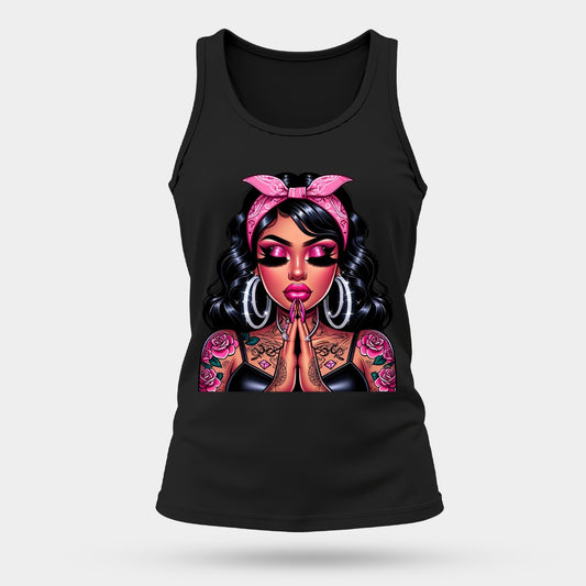 💖 Pink Bandida Girl – Chicana Sports Tank Top #1