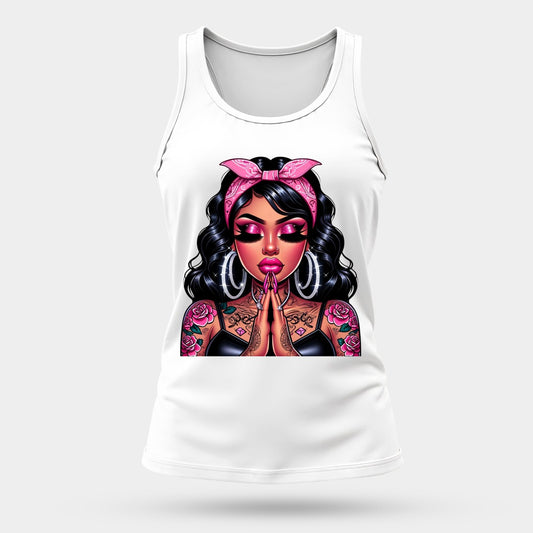 💖 Pink Bandida Girl – Chicana Sports Tank Top #1