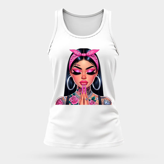 💖 Pink Bandida Girl – Chicana Sports Tank Top #6