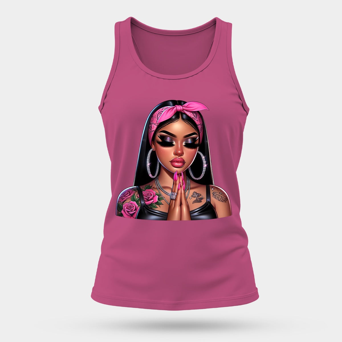 💖 Pink Bandida Girl – Chicana Sports Tank Top #5