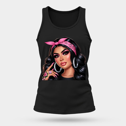 💖 Pink Bandida Girl – Chicana Sports Tank Top #4