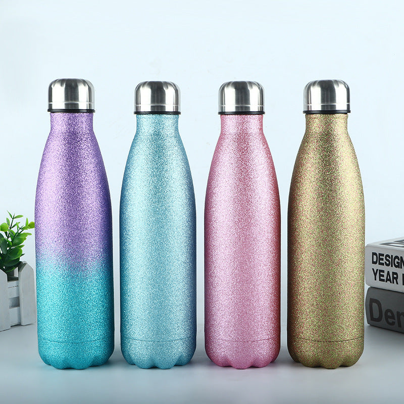 💦 Limited Edition Glitter Shimmer Hydration Bottle – BPA-Free Stainless Steel Insulated Water Bottle (17oz)