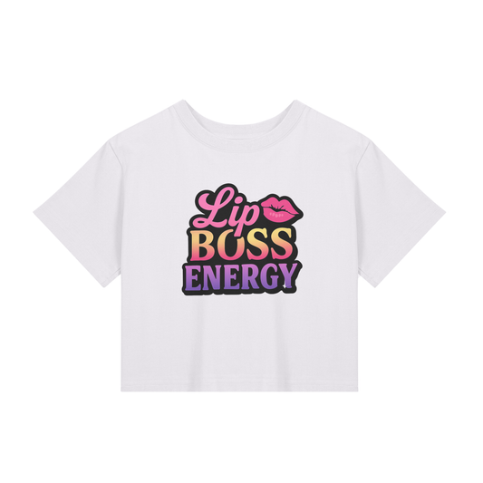 💋 Lip Boss Energy #2 – Cropped Tee for Glow Technicians & Beauty Bosses